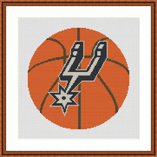 San Antonio Spurs cross stitch - Tango Stitch