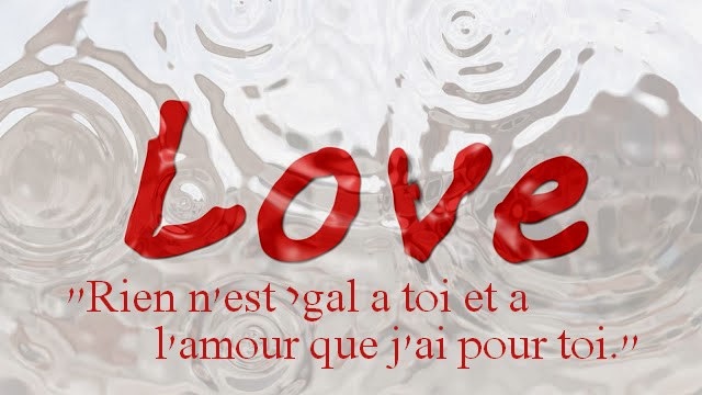 phrase d'amour,