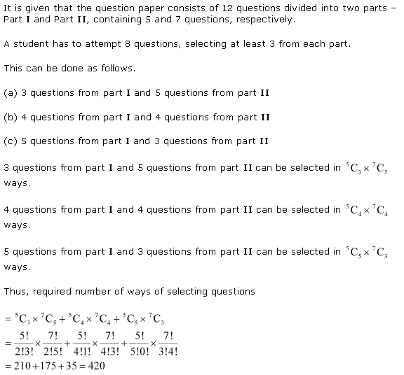 Solutions Class 11 Maths Chapter-7 (Permutation and Combinations)Miscellaneous Exercise