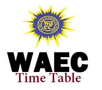  WAEC TIME TABLE