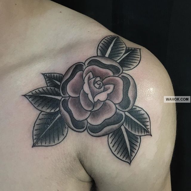 Kata Kata Bijak gambar tato bunga mawar hitam putih  