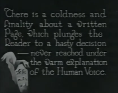 Something to think about 1920 intertitle