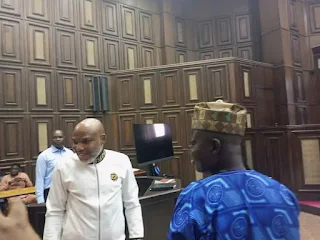 Nnamdi Kanu's Unveiling Revelation: No Extra Attire Provided, Pleads for Transfer to Kuje Prison