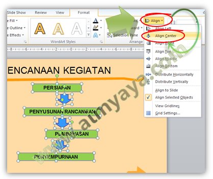  Gambar: Cara Membuat Diagram Menjadi Rata Tengah