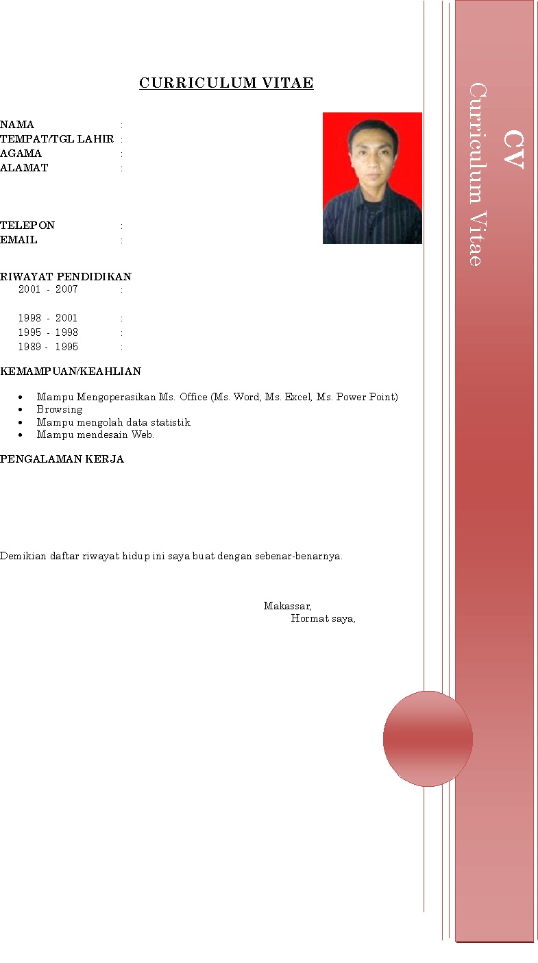 curriculum vitae professional pdf contoh sample curriculum vitae ...