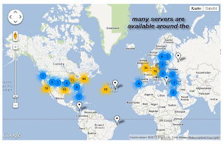 hidemyass ofers server connections in more than 42 countries