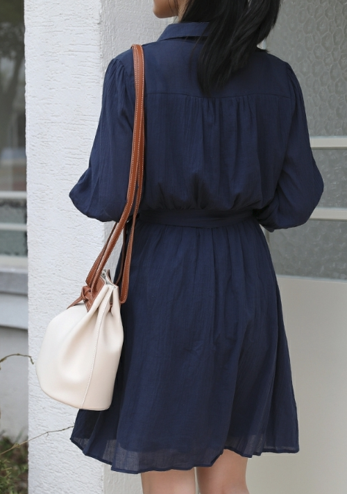 Tie-Waist Shirt Dress