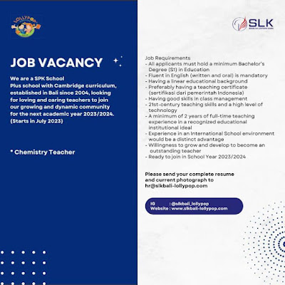 Job Vacancy Chemistry Teacher at Sekolah Lentera Kasih