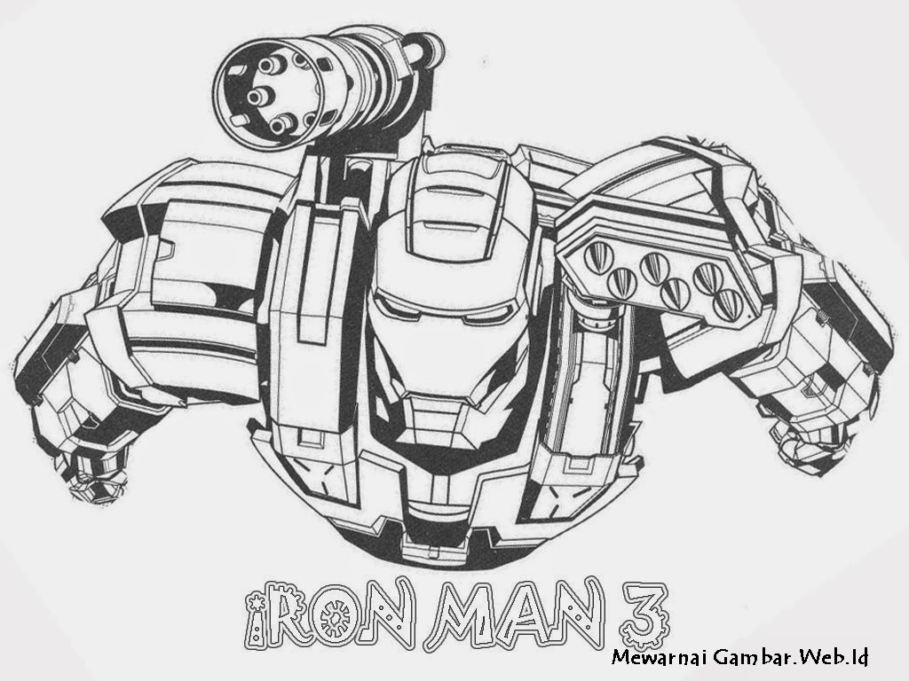 Iron Man - Mewarnai Gambar