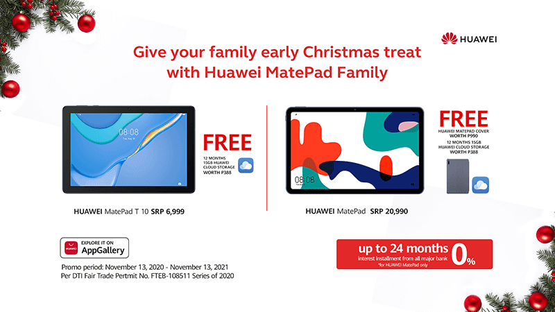 Deal: Every Huawei MatePad, MatePad T10 purchase comes with FREEBIES this Christmas!