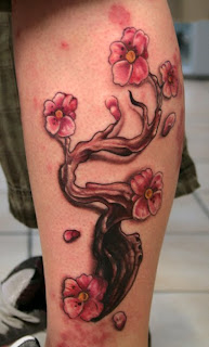 Calf Japanese Tattoos With Image Cherry Blossom Tattoo Designs Especially Calf Japanese Cherry Blossom Tattoo Gallery Picture 2