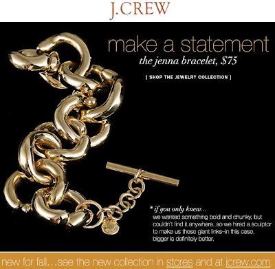 J.Crew Email: Bold gold.