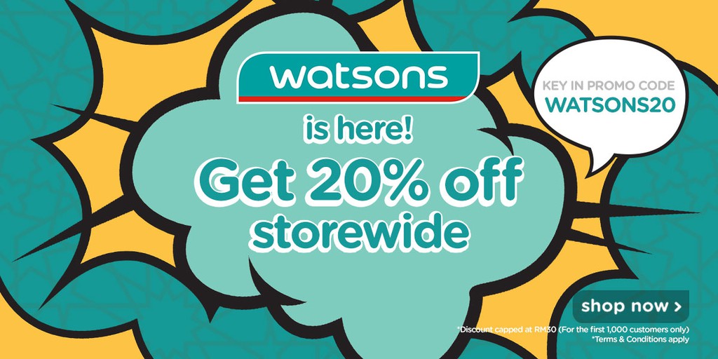 Watsons Storewide 20% OFF Using Shopee Promo Code (Maximum ...