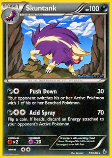 Skuntank Flashfire Pokemon Card