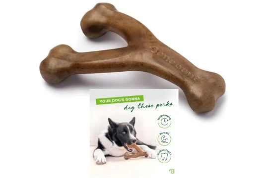 Benebone Wishbone Durable Dog Chew Toy for Aggressive Chewers