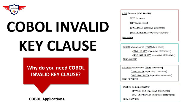 COBOL INVALID KEY Clause, COBOL INVALID PHRASE