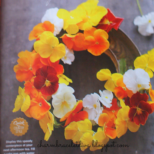 Vintage bundt pan upcycled as wreath and table centerpiece with flowers