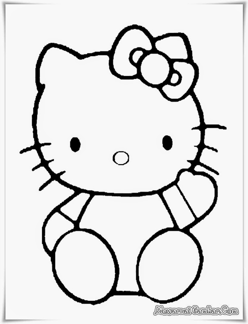  Gambar Kartun Hello Kitty Hitam Putih 