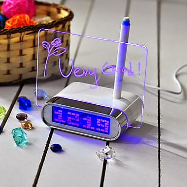 Reloj Despertador para dejar mensajes LED