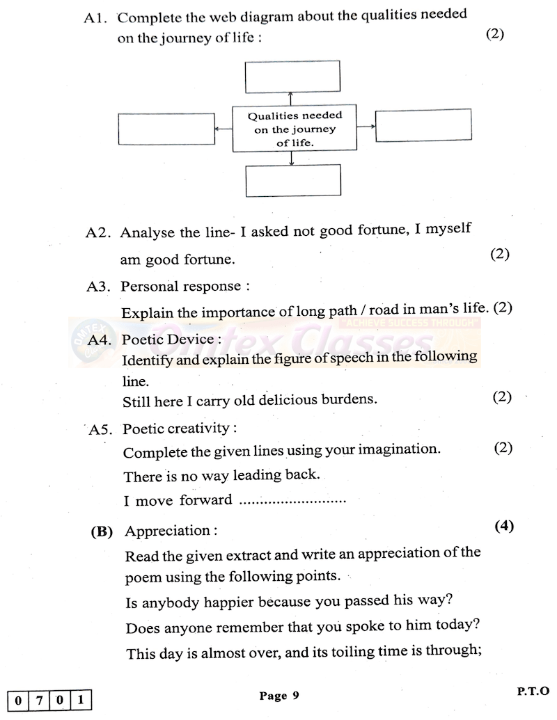 HSC 12TH English March 2022 Board Paper Solution.