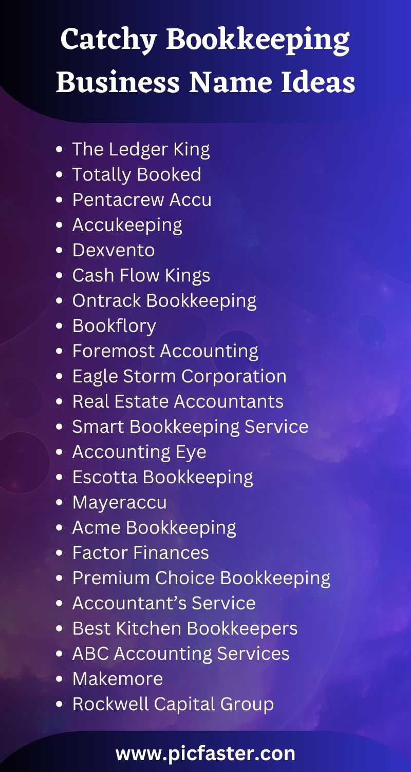 Catchy Bookkeeping Business Name Ideas