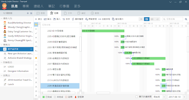 <電腦端擁有更強大、完整的專案管理功能>