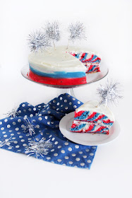 4th of july tie-dye cake