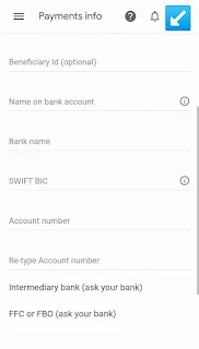 How to enter your Payoneer bank account information into your Adsense payment settings.