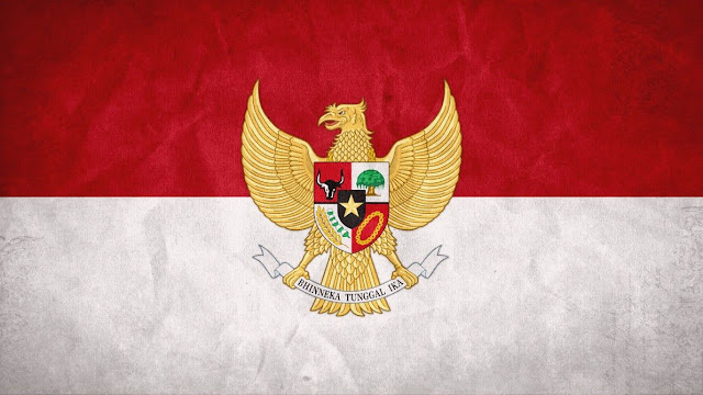 Lambang Pancasila dan Merah Putih