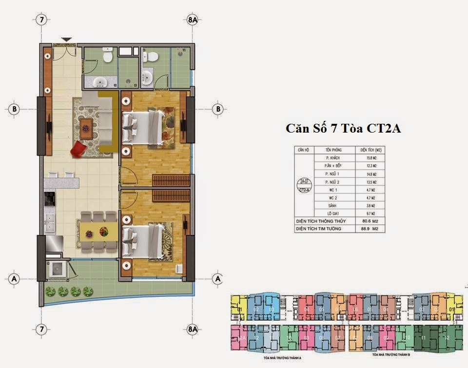 Mặt Bằng Chung Cư Tràng An Complex Tòa CT2A