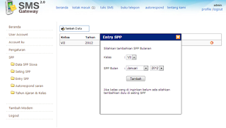 sms gateway + addon SPP