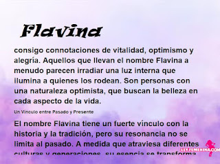 significado del nombre Flavina