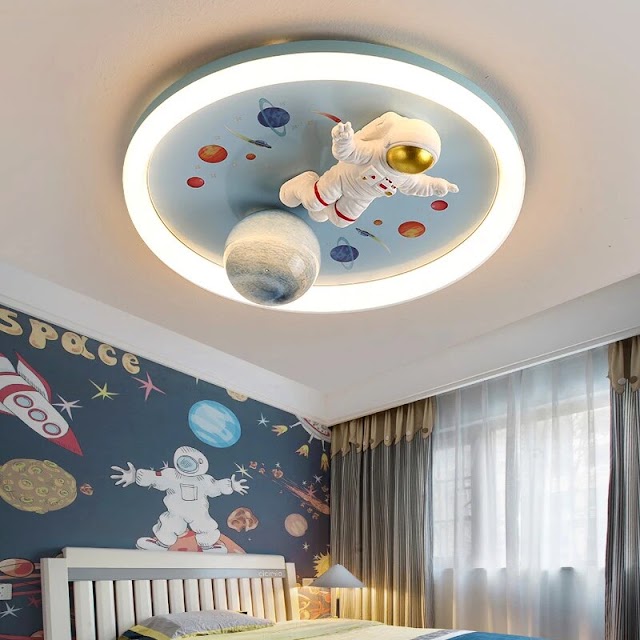 Kids Room Astronaut LED Ceiling Light