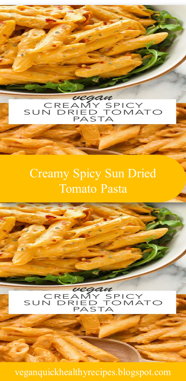 A creamy spicy sun dried tomato sauce that's simple and quick to make. Uses simple ingredients which makes it perfect for a weeknight dinner. Vegan and gluten free when using your favourite gluten free pasta.