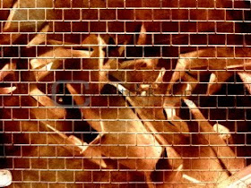 graffiti brick wall