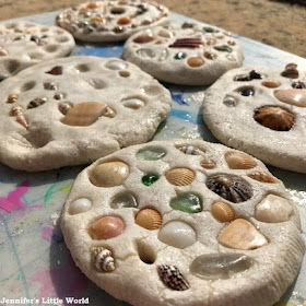 Salt dough drying in the sun