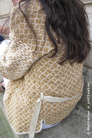 Veste Sessun Lalin kimono coton beige 