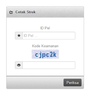 Cetak struk token PLN