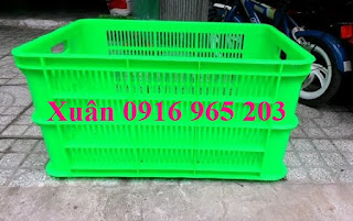 Sóng đựng hàng hs004 cao 3T1, Sọt nhựa hở cao 31 cm