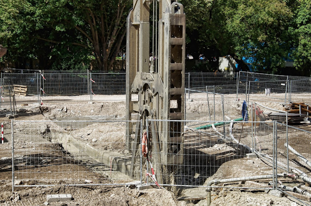 Baustelle Rathausstraße / Spandauer Straße, Neubau Bahnhof Berliner Rathaus bis Bahnhof Brandenburger Tor, 10178 Berlin, 16.08.2013