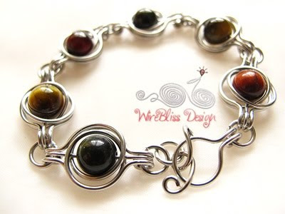 Twice Around the World (TAW) Wire Wrapped Bracelet