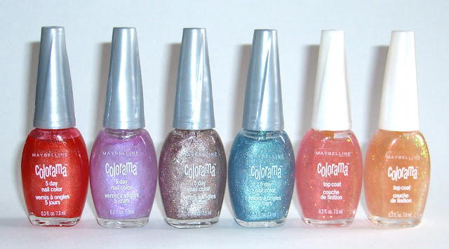 Maybelline Colorama - Peach Daiquiri, Purple Party, Twinkling Toffee, Emerald Frost, Pink Pinata x2
