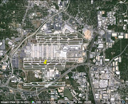 This is a Google Earth image of the Atlanta Airport, which contains a . (atlanta airport)