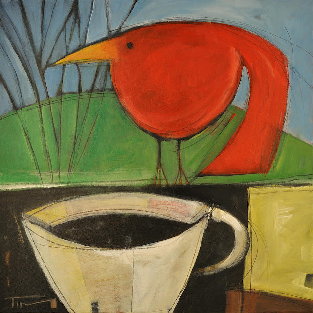 Red Bird Painting