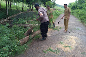 Gandeng Staff Desa, Bhabinkamtibmas Soro Adakan Kegiatan Pembersihan Jalan