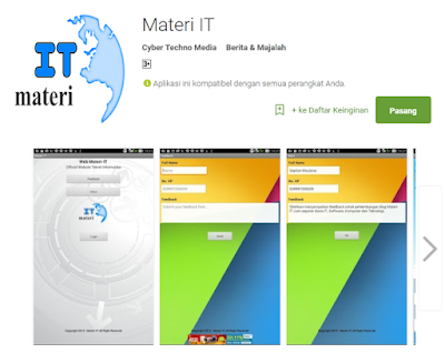 Aplikasi Android Materi IT Telah Rilis