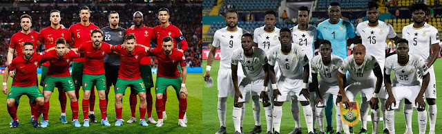 Ver Portugal vs Ghana en vivo online gratis por internet 24-11-2022 a 11 GMT-5 Grupo H Fixture Qatar 2022