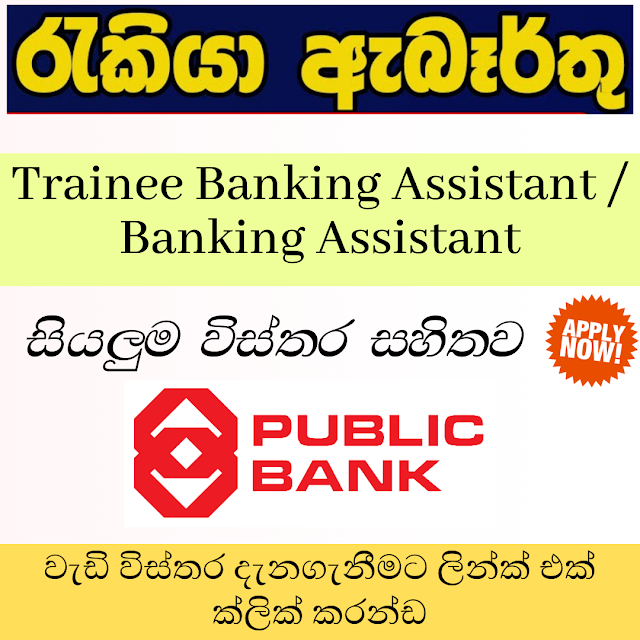 Public Bank Berhad/Trainee Banking Assistant / Banking Assistant