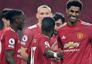 Wan-Bissaka, Rashford, Bednarek, Cavani, Martial twice, goals, scores, SouSouthampton, best, stats, record, premier league.