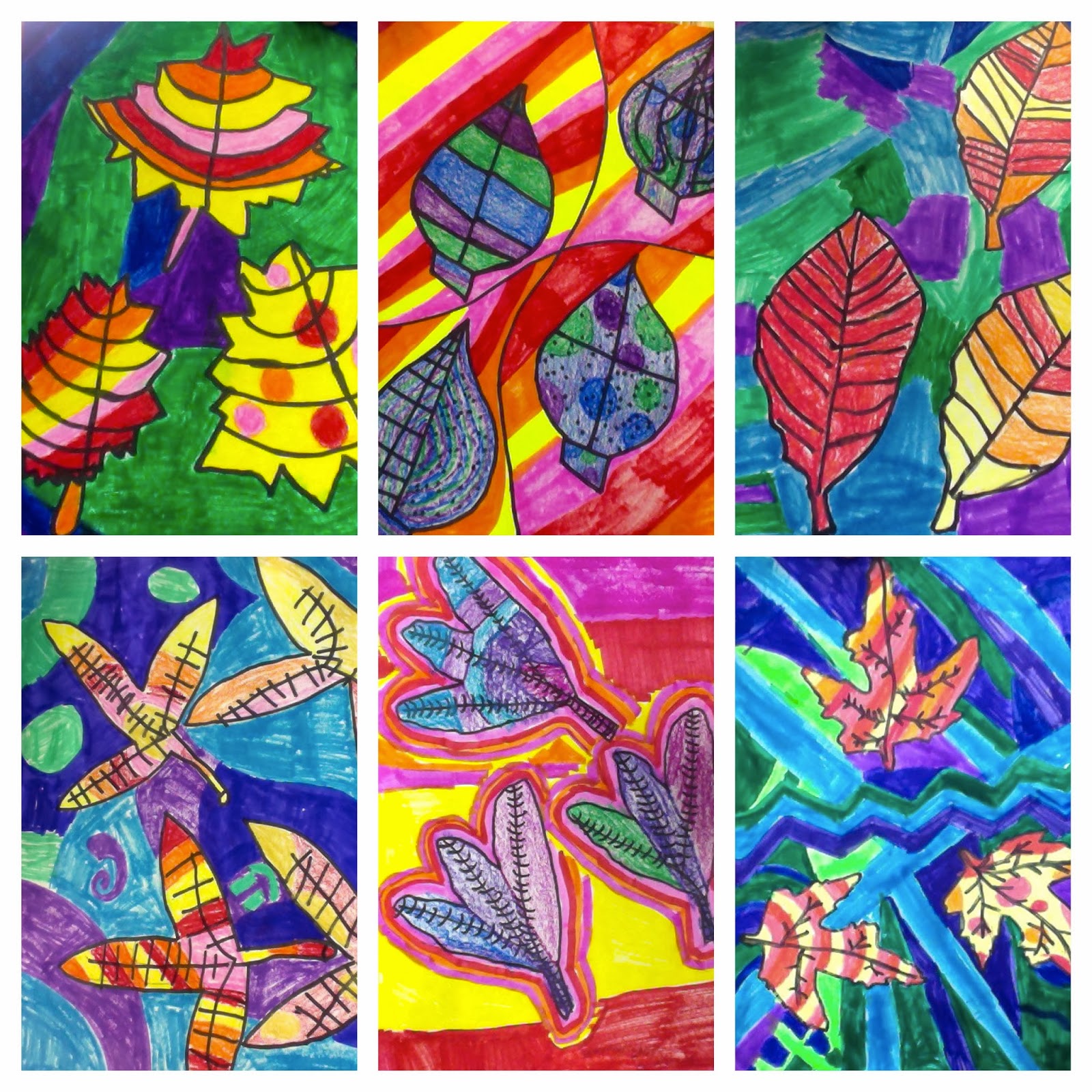 Art. Eat. Tie Dye. Repeat.: 2Nd Grade Warm/Cool Color Leaves